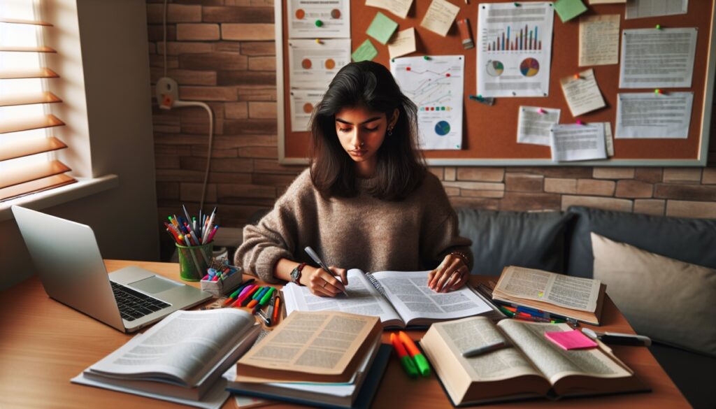 A-hardworking-student-preparing-for-her-exams